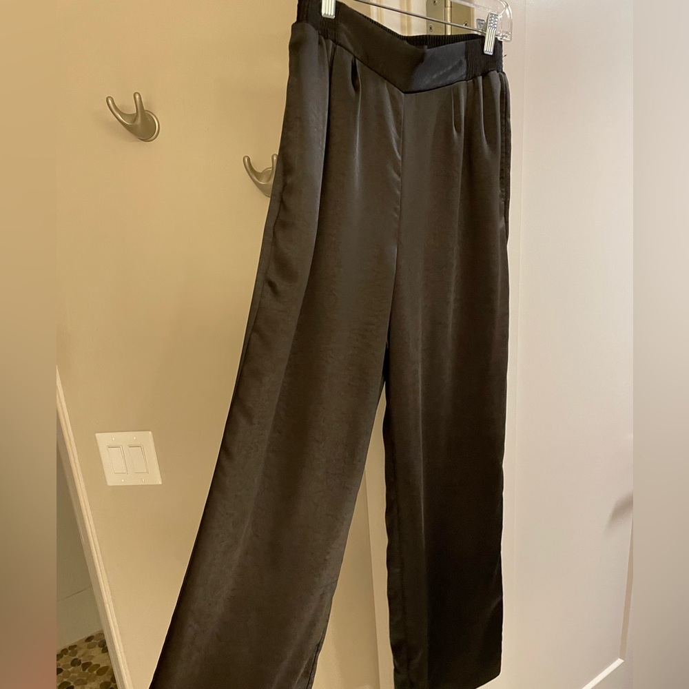 Satin wide leg pants from Evereve